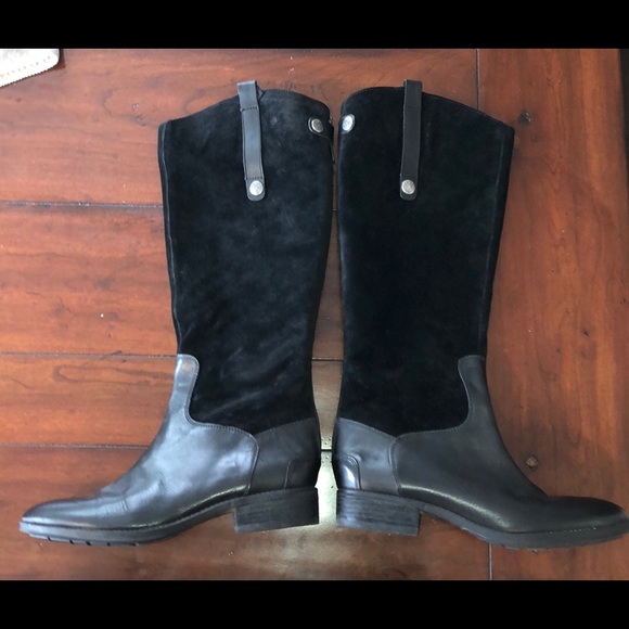 Sam Edelman Shoes - Sam Edelman
Black Knee High Riding Leather Suede Boots Size 9